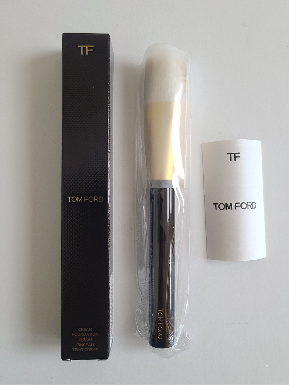 NWT TOM FORD Cream Foundation Brush 02 Natural Goat Hair Discontinued New In Box